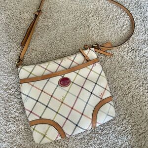 Coach Plaid Crossbody Bag with Tan Accents